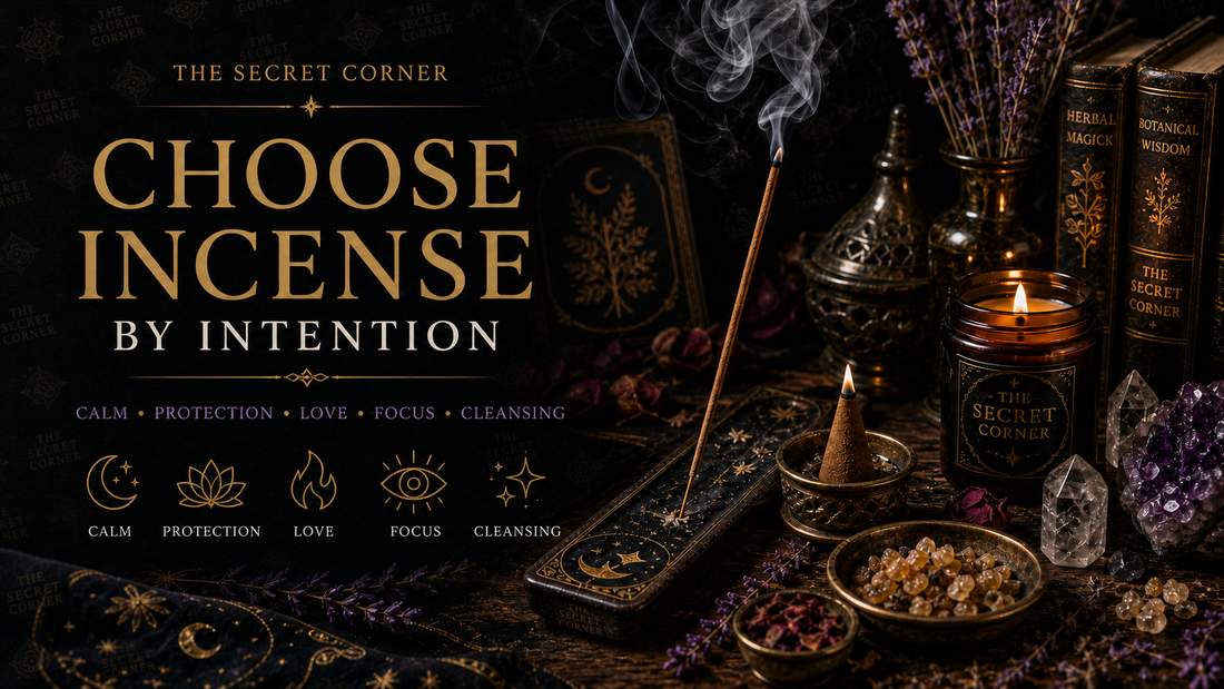 Incense sticks and spiritual tools for choosing incense by intention