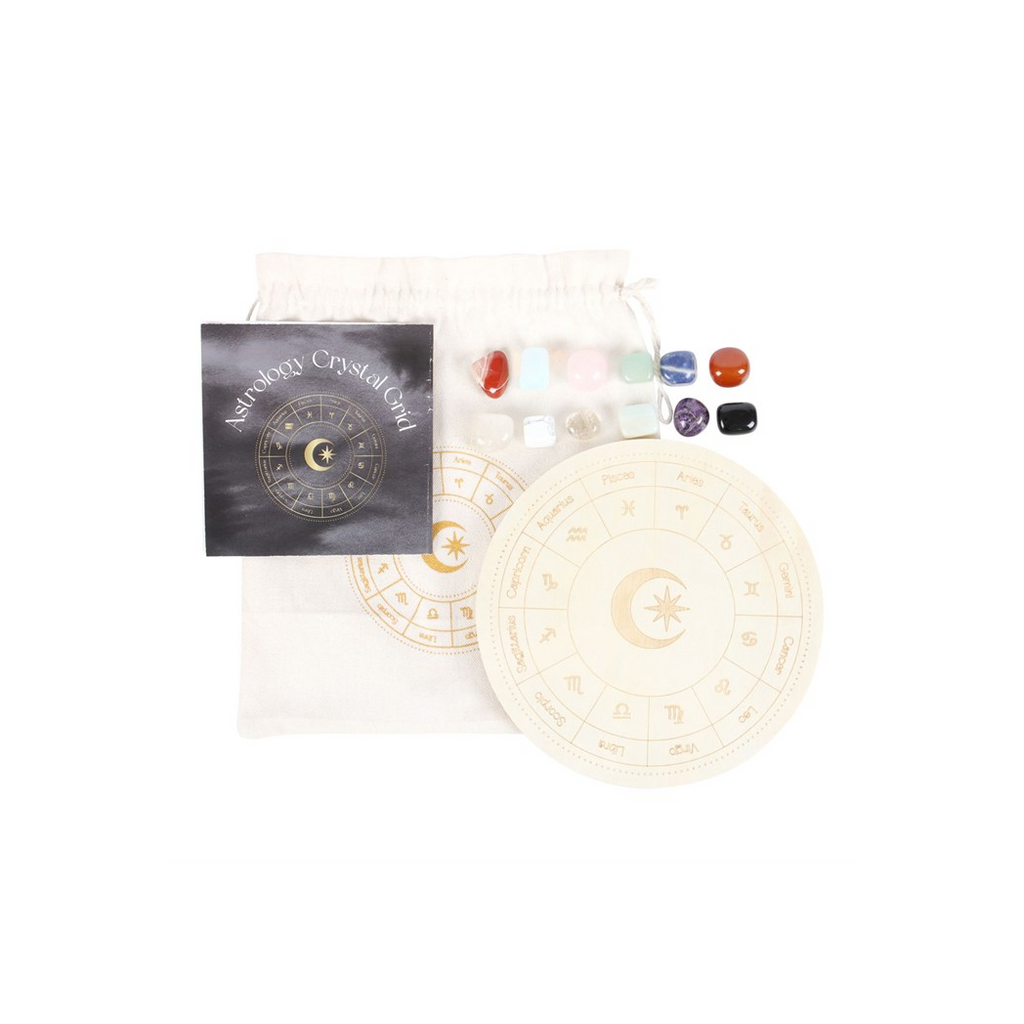 Astrology Wheel Crystal Grid Set