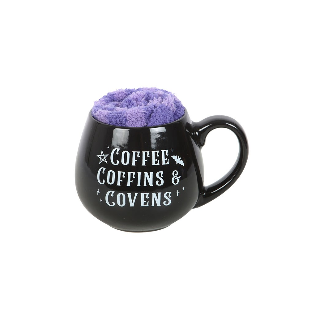 Coffee, Coffins & Covens Mug and Socks Set