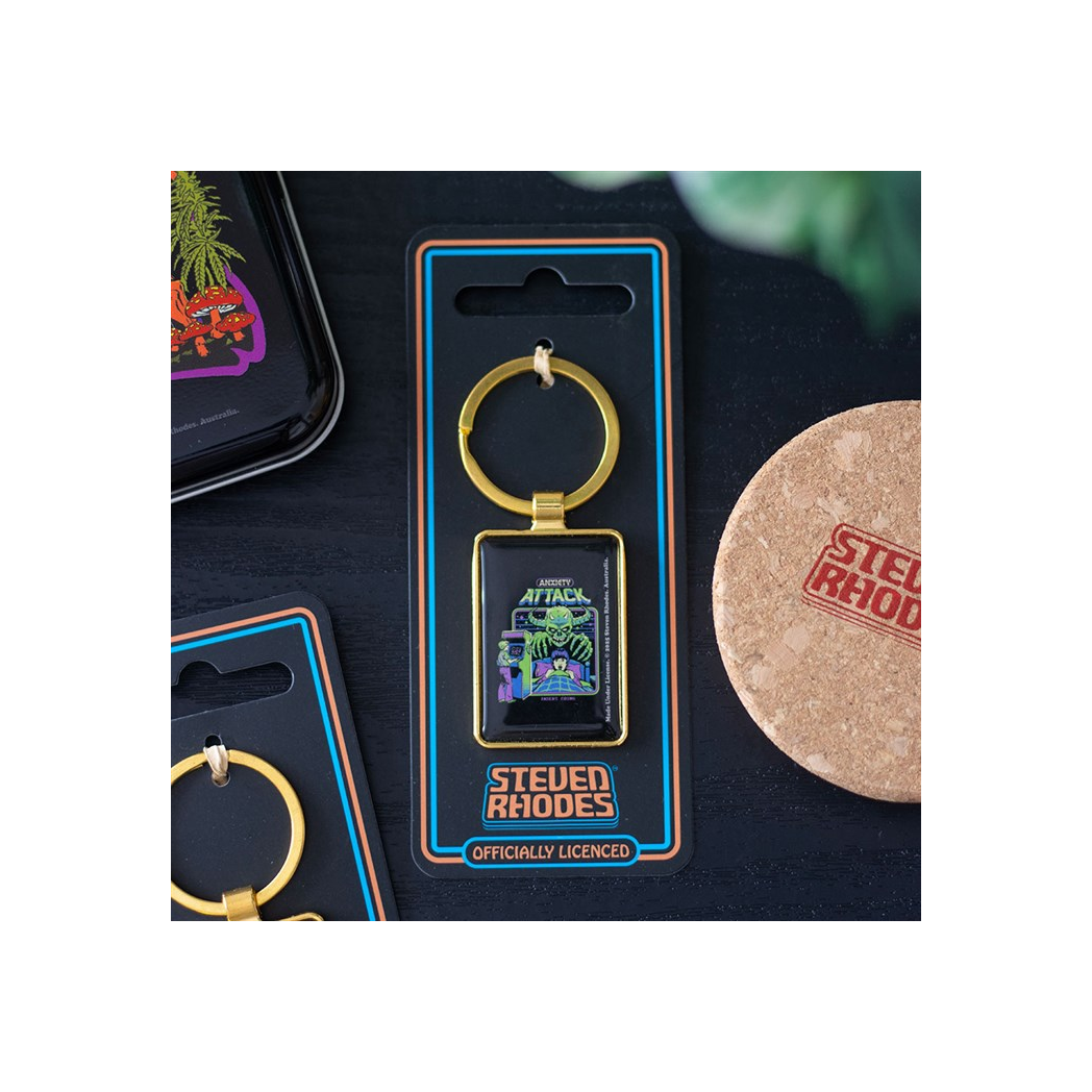 Anxiety Attack Keyring by Steven Rhodes