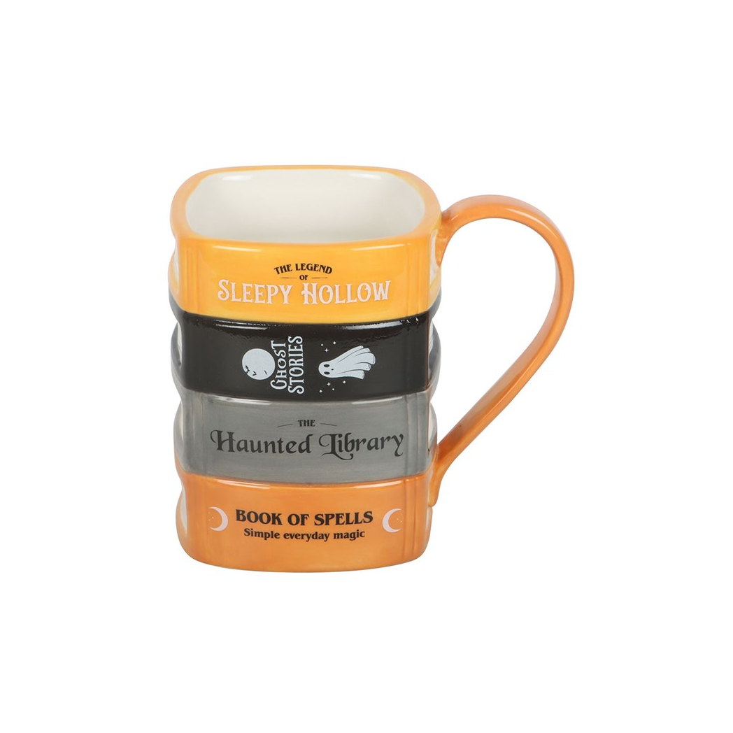 The Haunted Library Book Stack Mug
