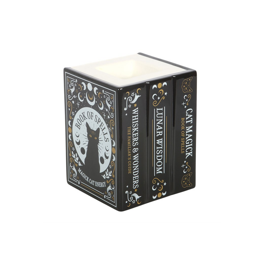 Black Cat Book of Spells Oil Burner and Wax Warmer