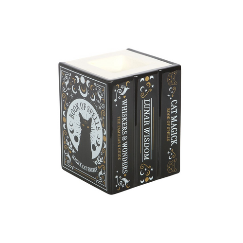 Black Cat Book of Spells Oil Burner and Wax Warmer