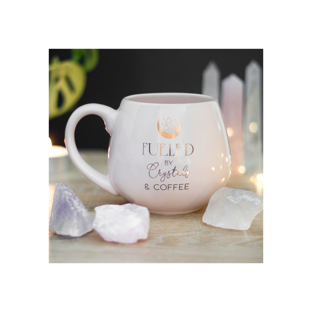 Crystals and Coffee Rounded Mug