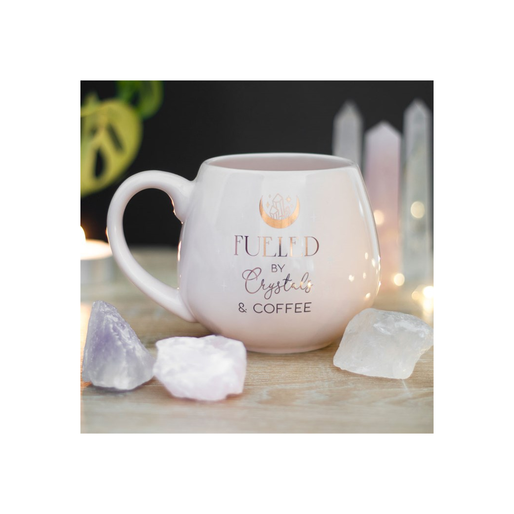 Crystals and Coffee Rounded Mug