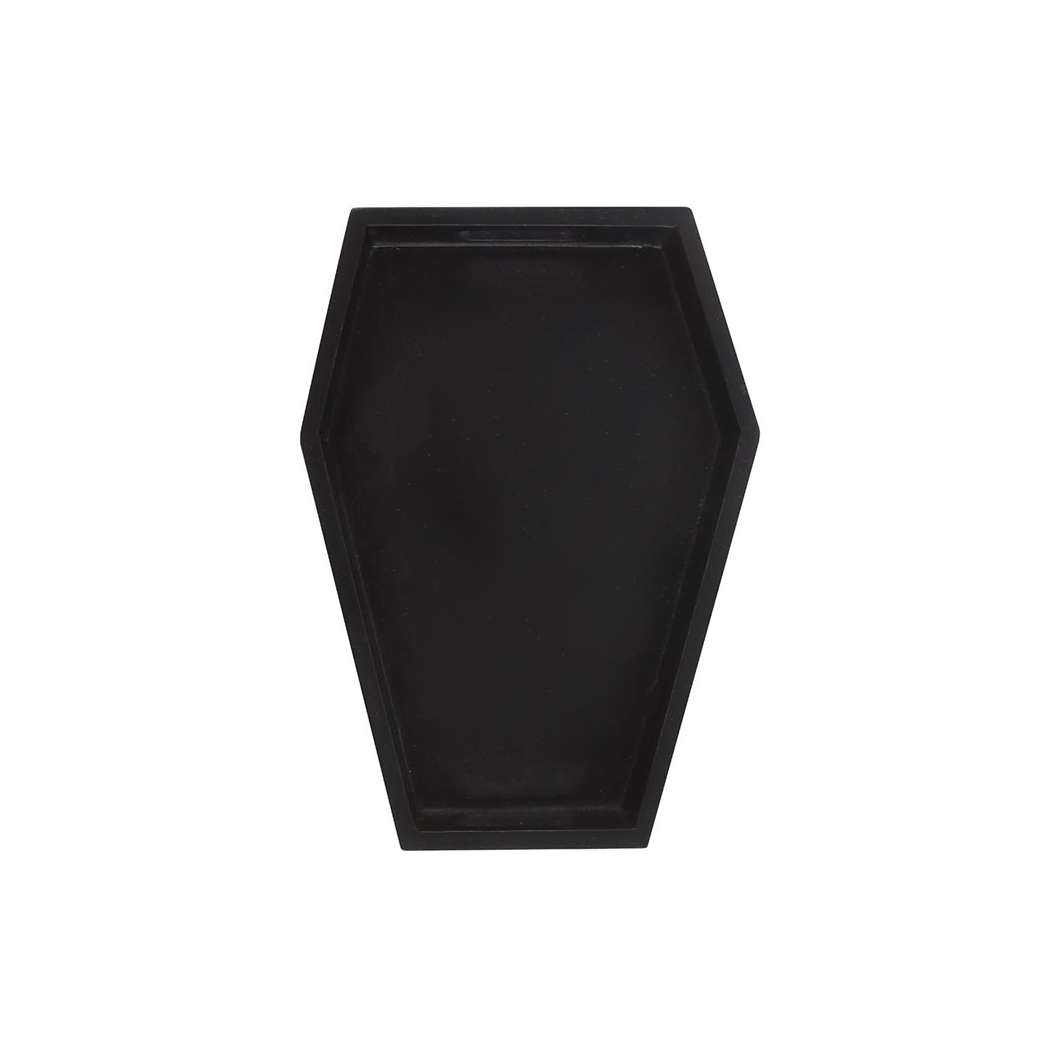 Plain Black Coffin Trinket Tray