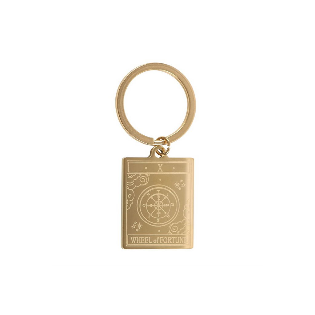 The Wheel of Fortune Vintage Tarot Keyring