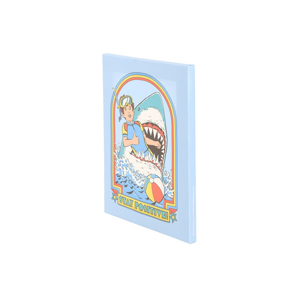 19x25cm Stay Positive Canvas Plaque by Steven Rhodes