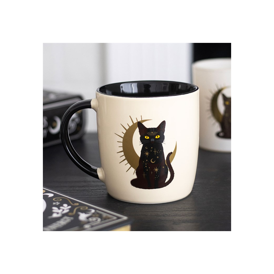 Sitting Magick Black Cat Mug