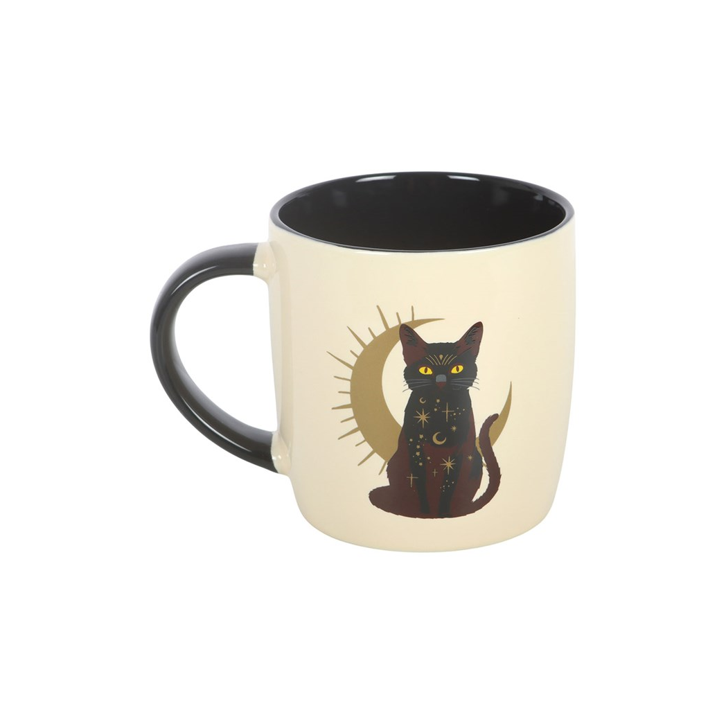 Sitting Magick Black Cat Mug
