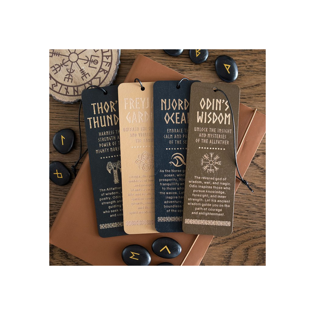 Odin's Wisdom Wooden Bookmark
