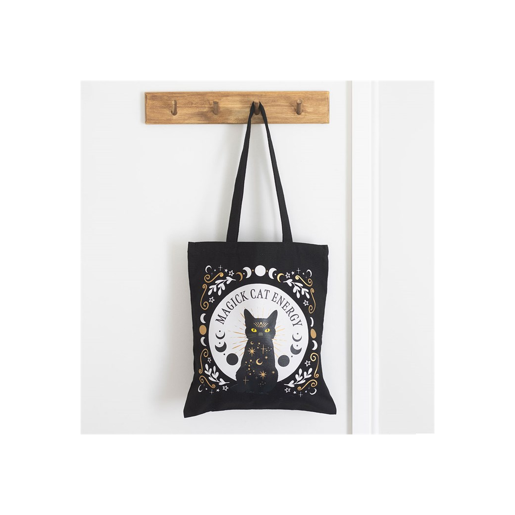 Black Magick Cat Energy Tote Bag