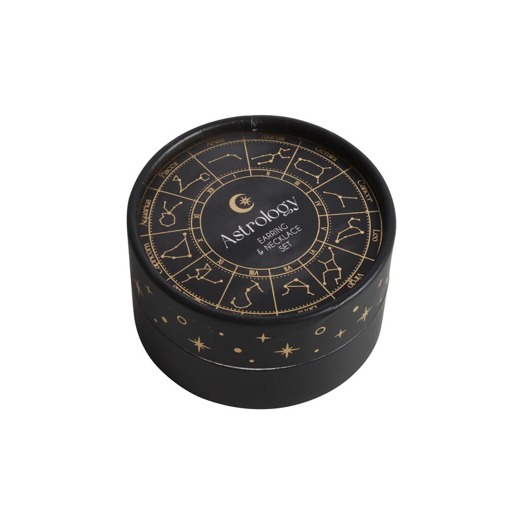 Astrology Wheel Earring and Necklace Set