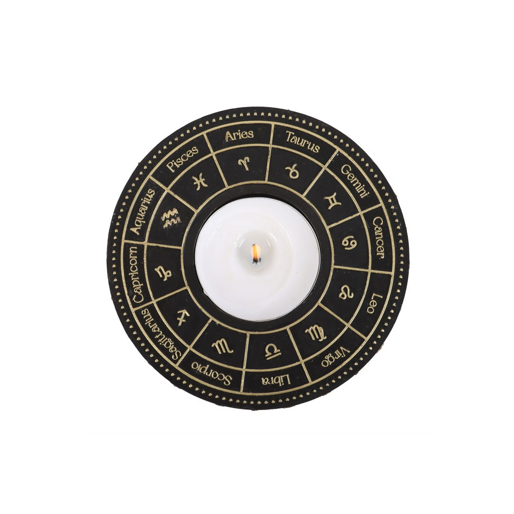 Astrology Wheel Tealight Candle Holder