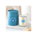 Under Watchful Eyes White Rose Candle with Crystals