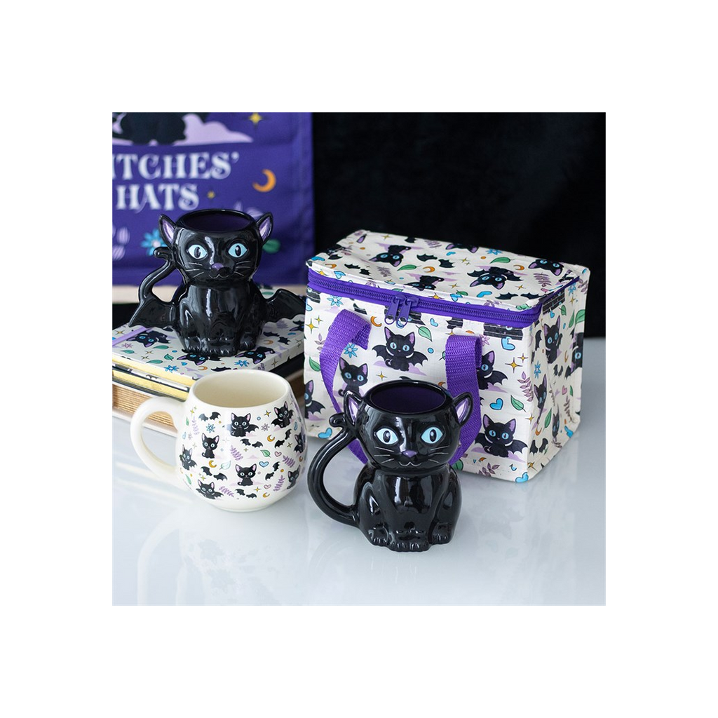 Cute and Creepy Black Cat Mug
