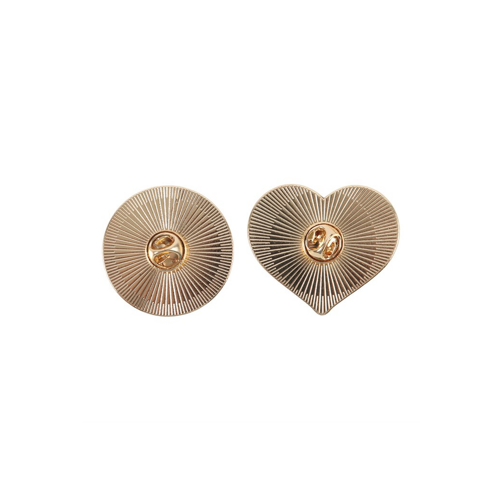 Burning Heart and Sad Flower Pin Badge Set