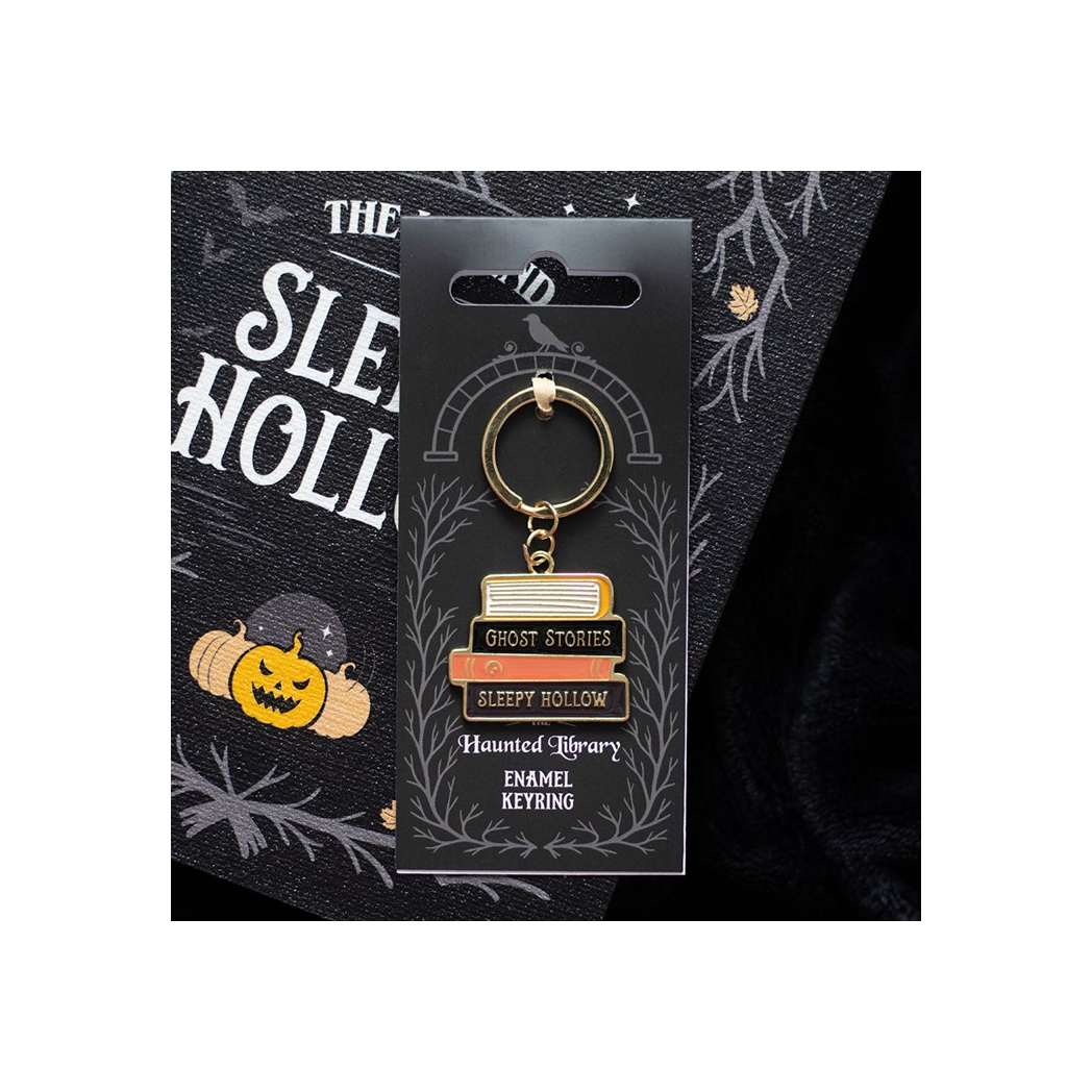 The Haunted Library Book Stack Keyring