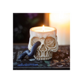 Skull Tealight Holder with Snake