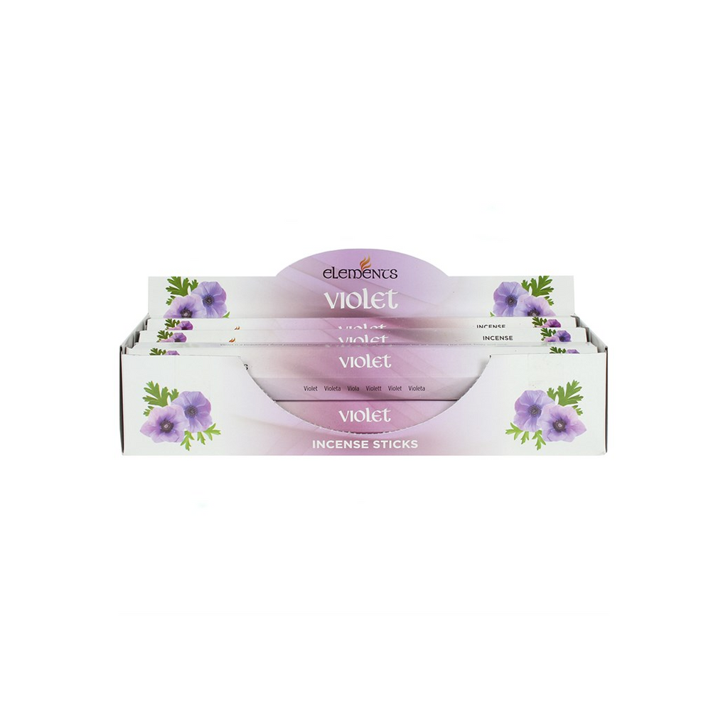 Set of 6 Packets of Elements Violet Incense Sticks