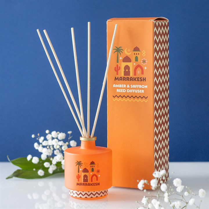 Marrakesh amber and saffron reed diffuser