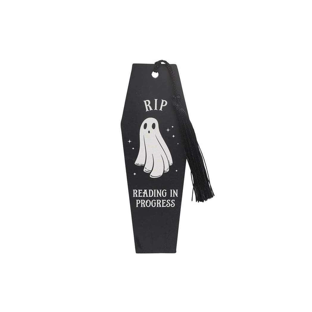 RIP Reading In Progress Coffin Bookmark