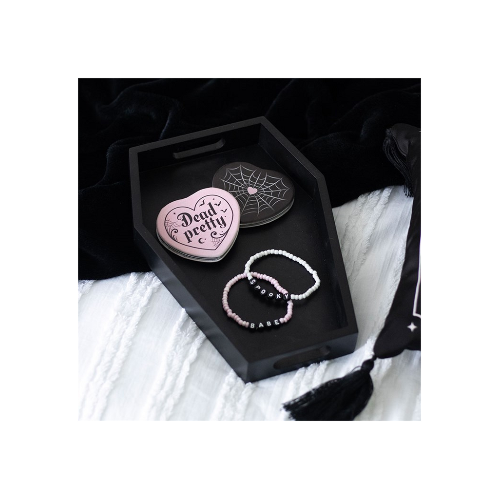 Plain Black Coffin Trinket Tray