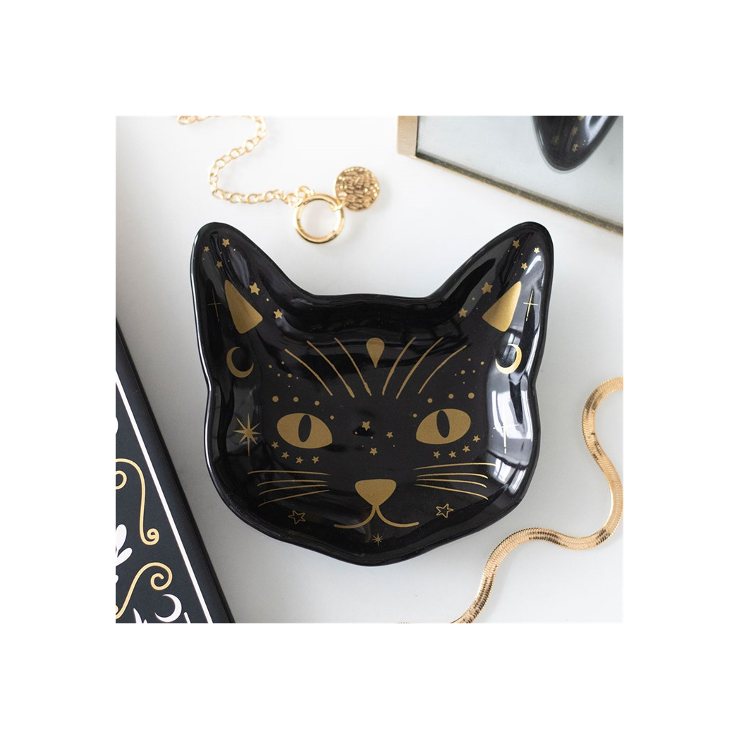 Magick Black Cat Face Trinket Dish product image 1
