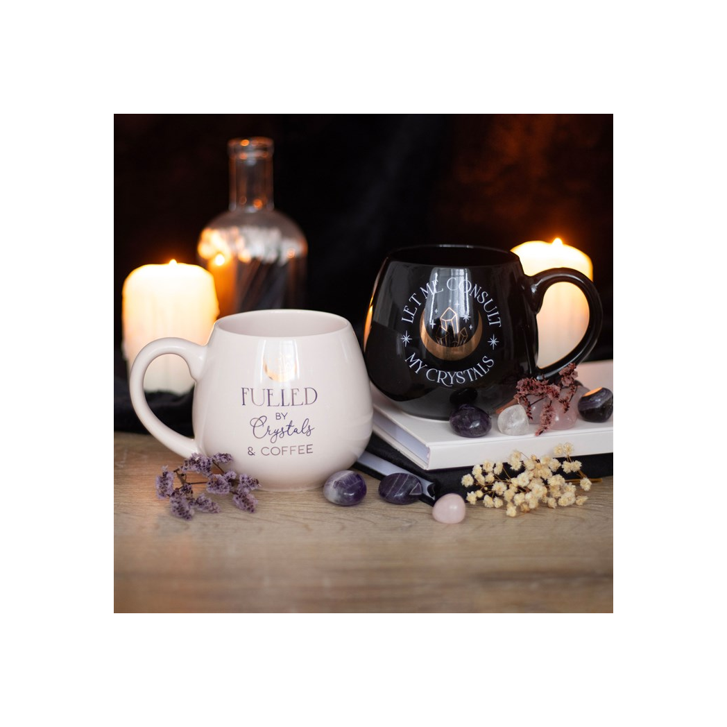 Crystals and Coffee Rounded Mug
