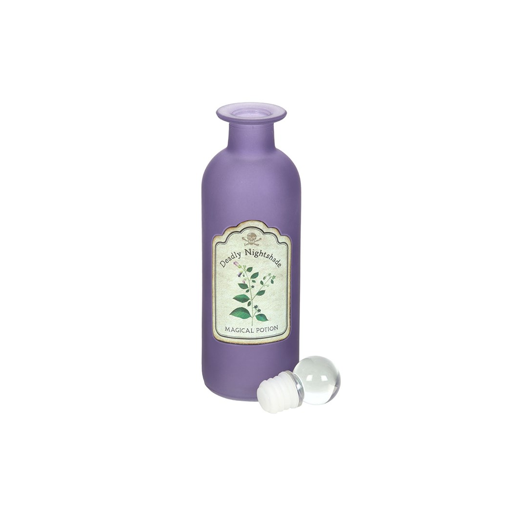 Deadly Nightshade Decorative Glass Potion Bottle