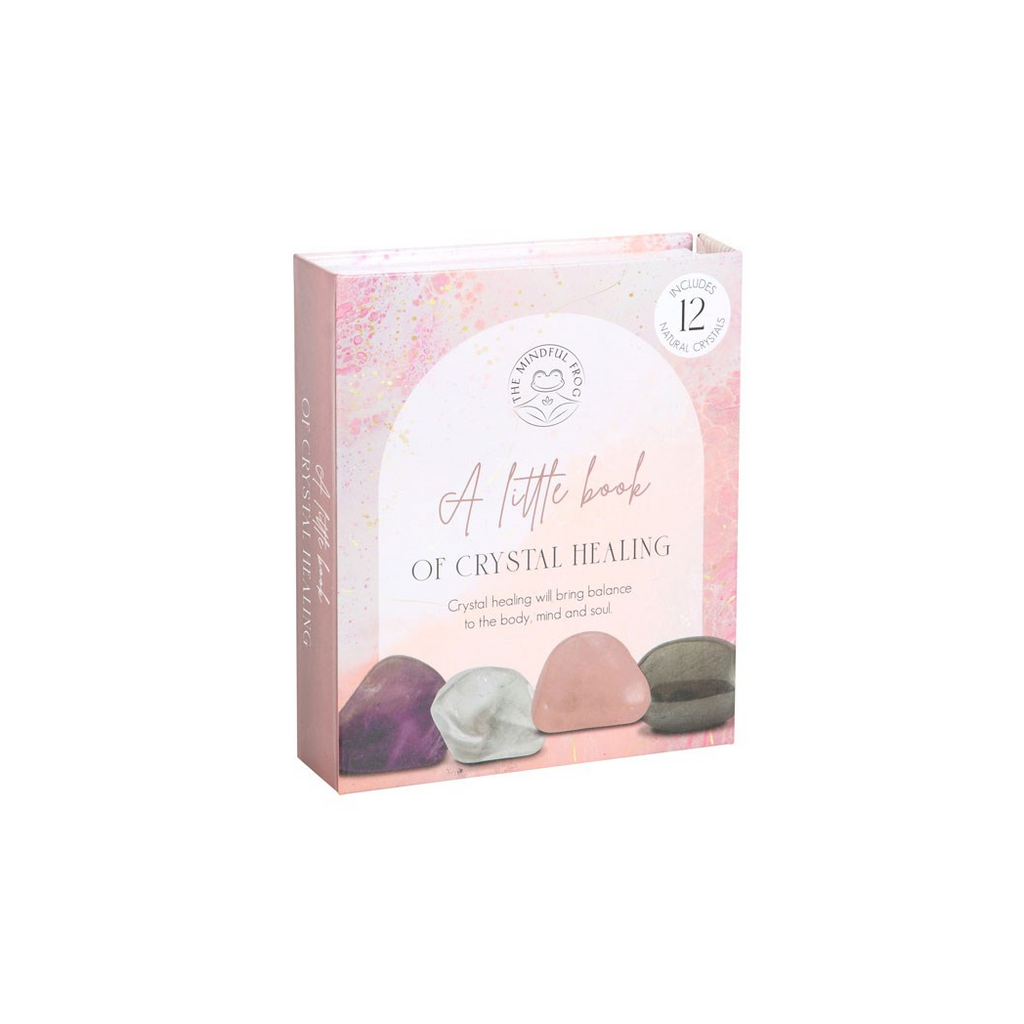 Little Book of Crystal Healing gift set with tumblestones