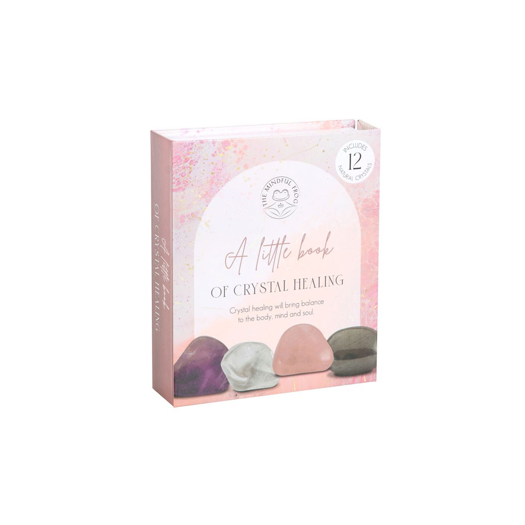 Little Book of Crystal Healing gift set with tumblestones