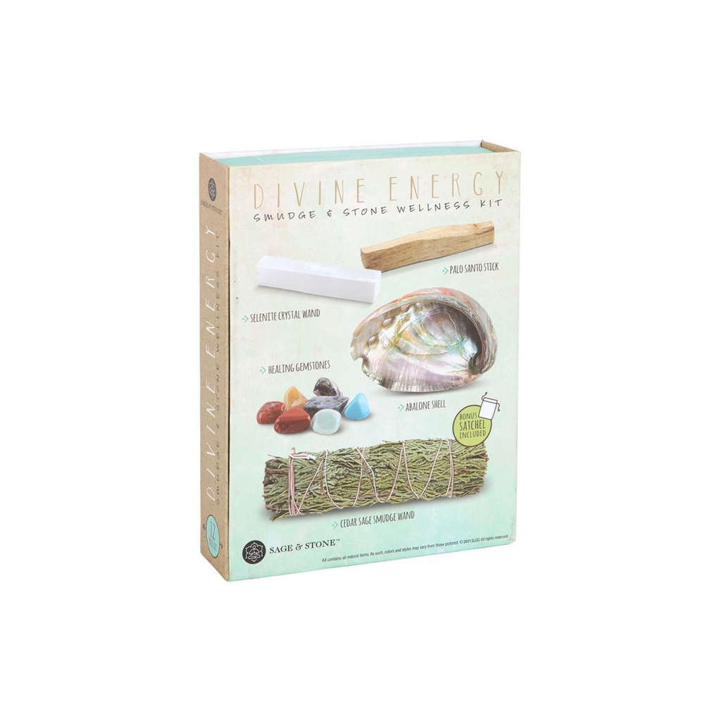 Divine Energy Smudge and Stone Wellness Kit