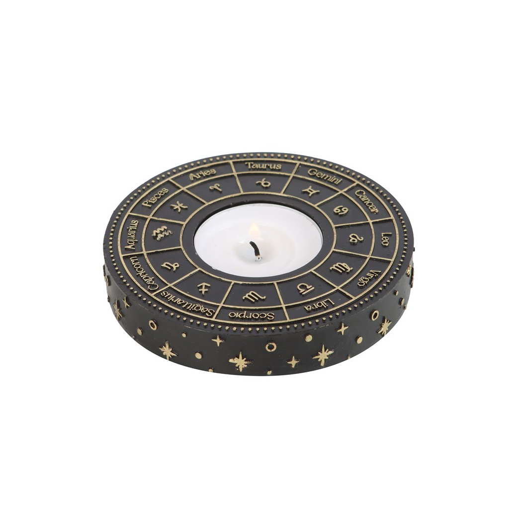 Astrology Wheel Tealight Candle Holder