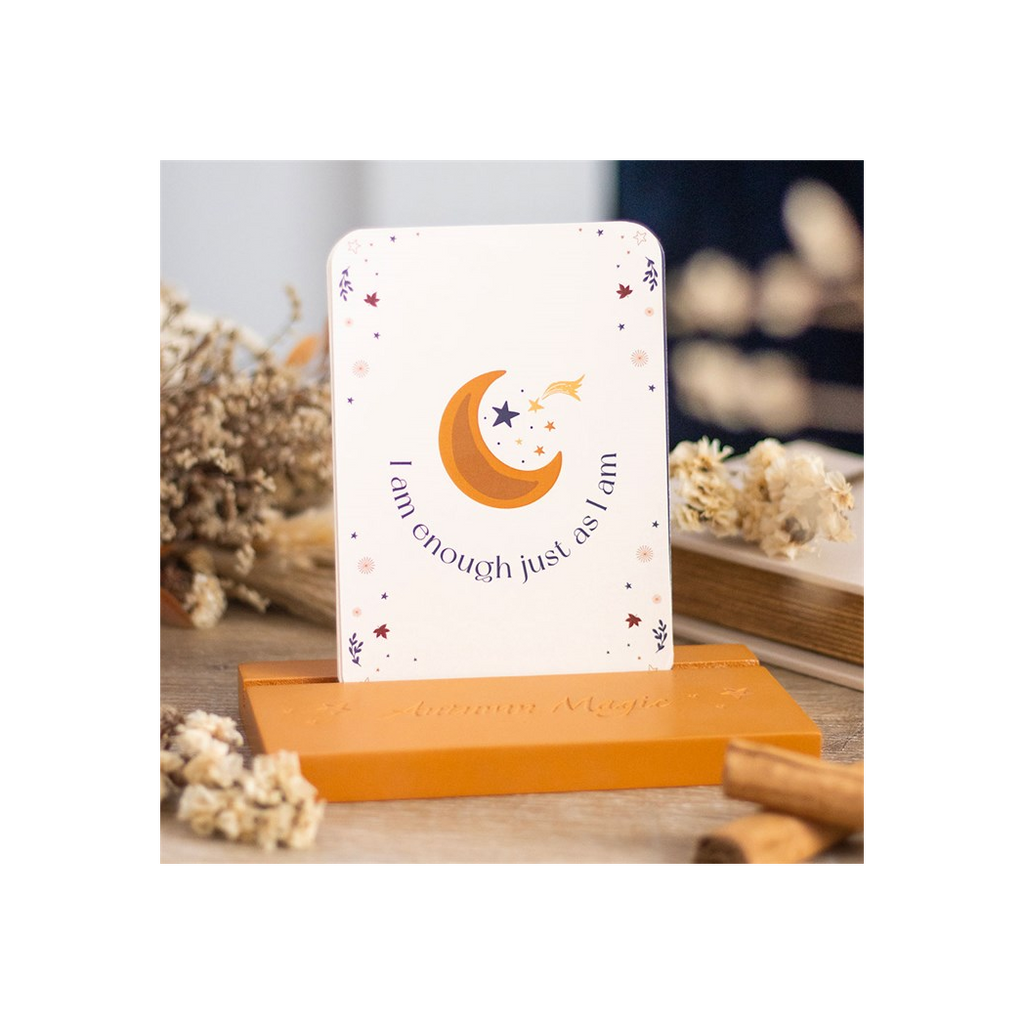 Autumn Magic Affirmation Cards with Wooden Stand