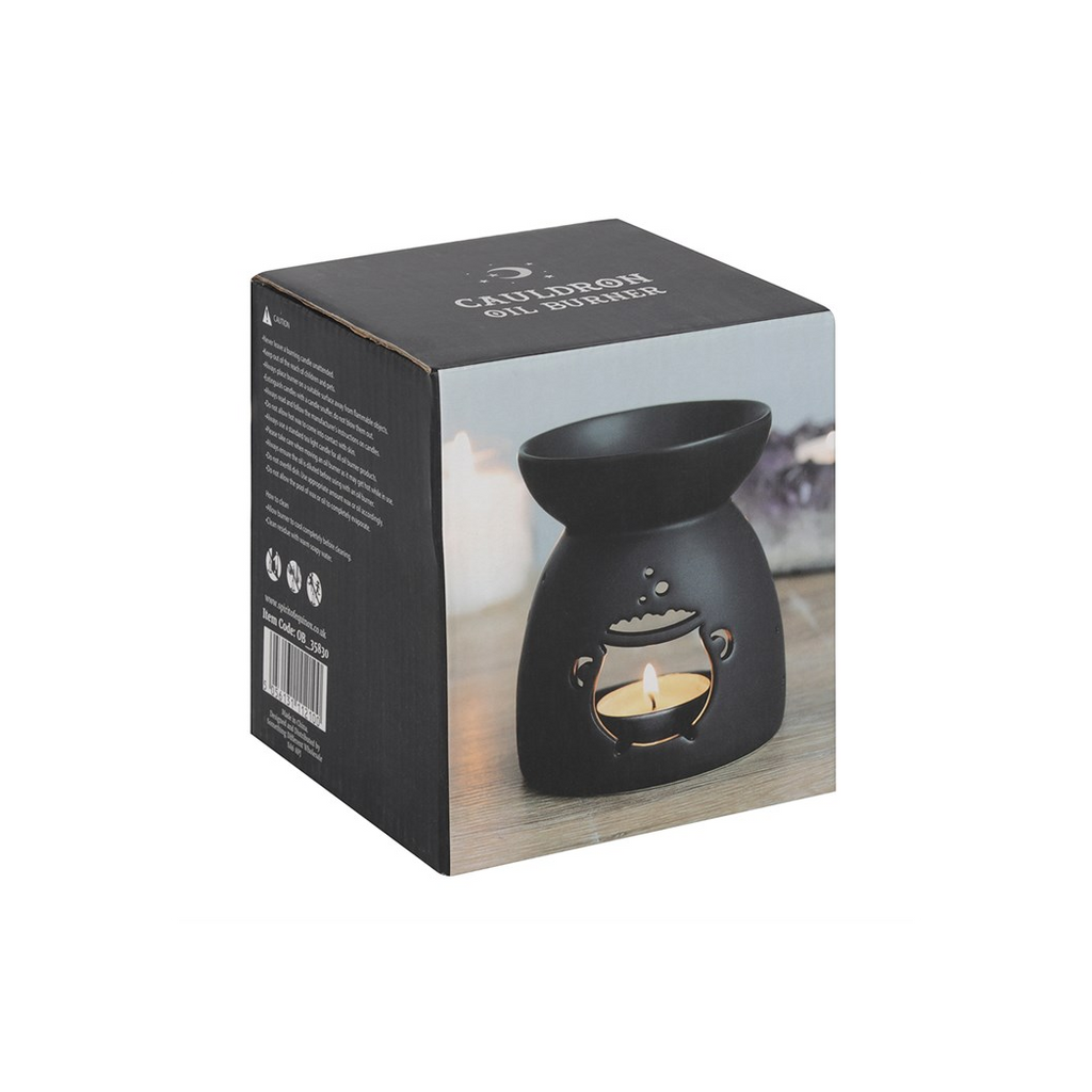 Black Cauldron Cut Out Oil Burner