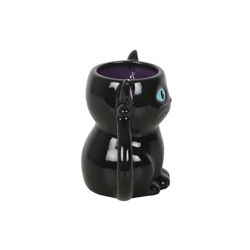 Cute and Creepy Black Cat Mug
