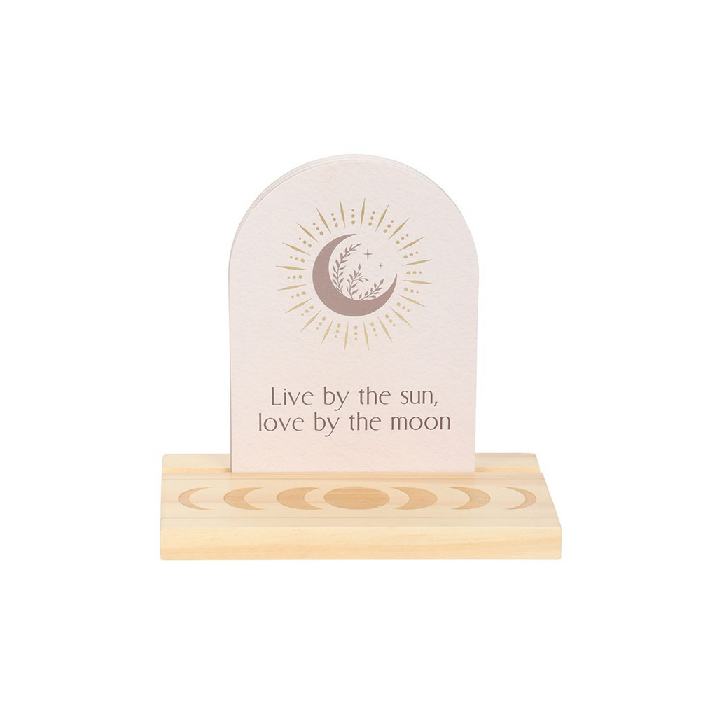 Luna Moth Affirmation Cards with Wooden Stand