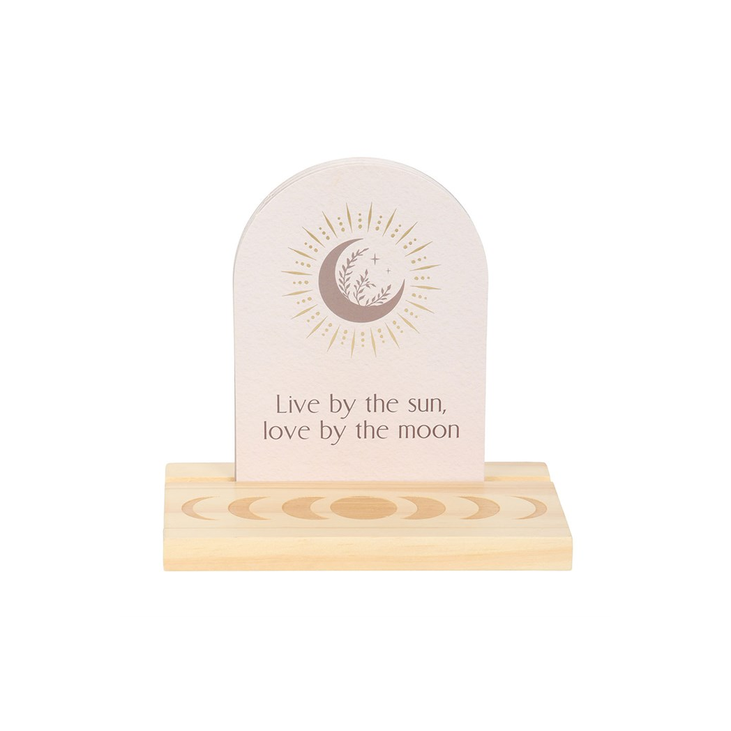 Luna Moth Affirmation Cards with Wooden Stand