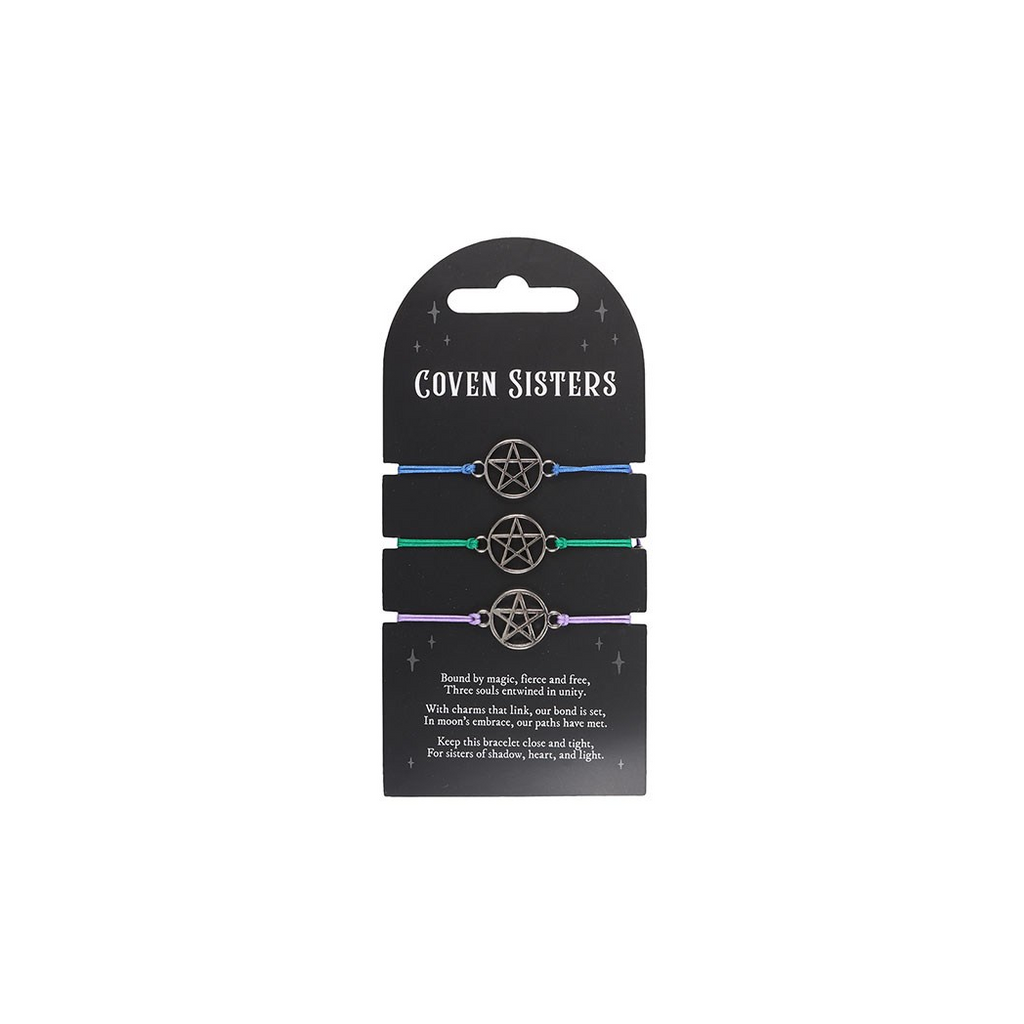 Set of 3 Coven Sisters Pentagram Bracelets