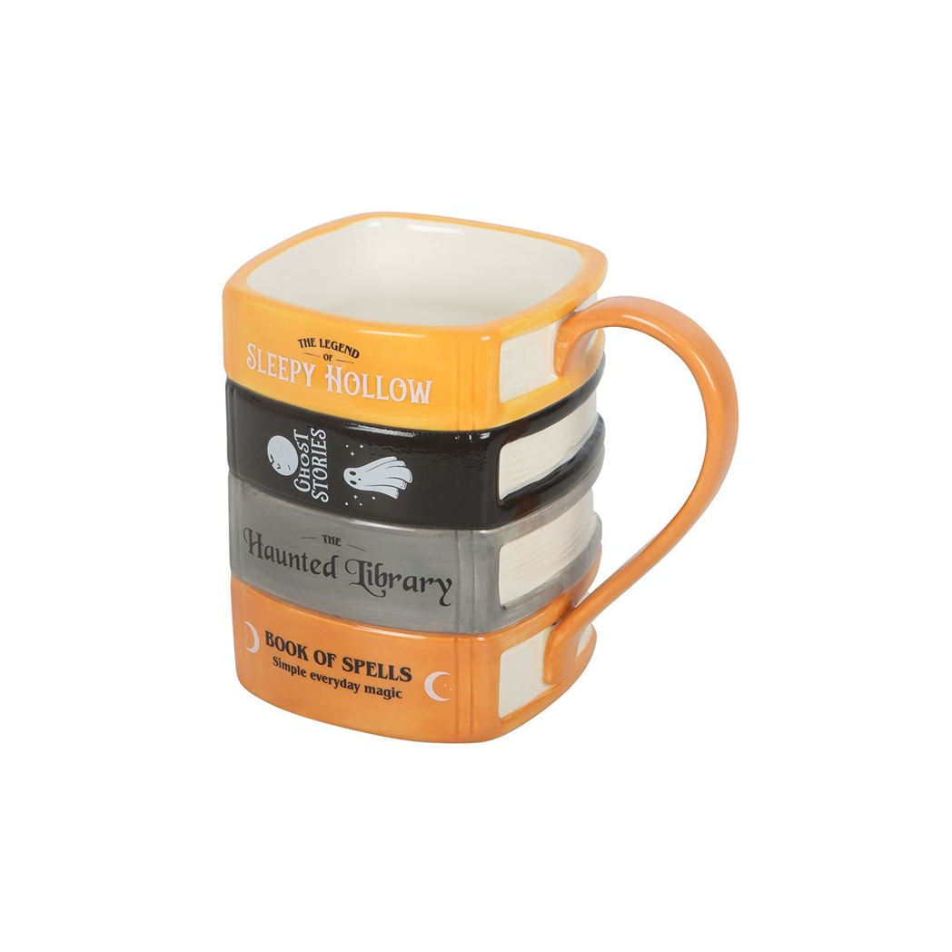 The Haunted Library Book Stack Mug