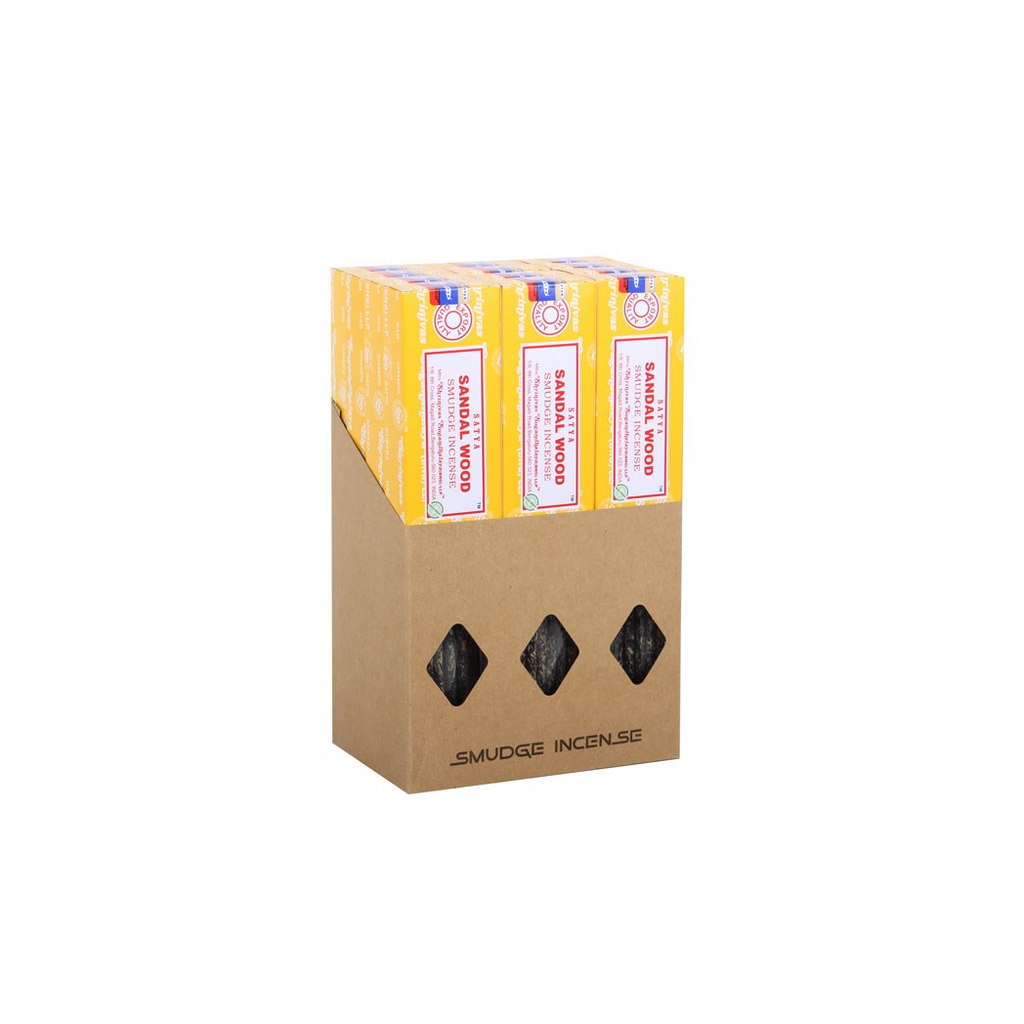 12 Packs of Satya Sandalwood Smudge Incense 25g