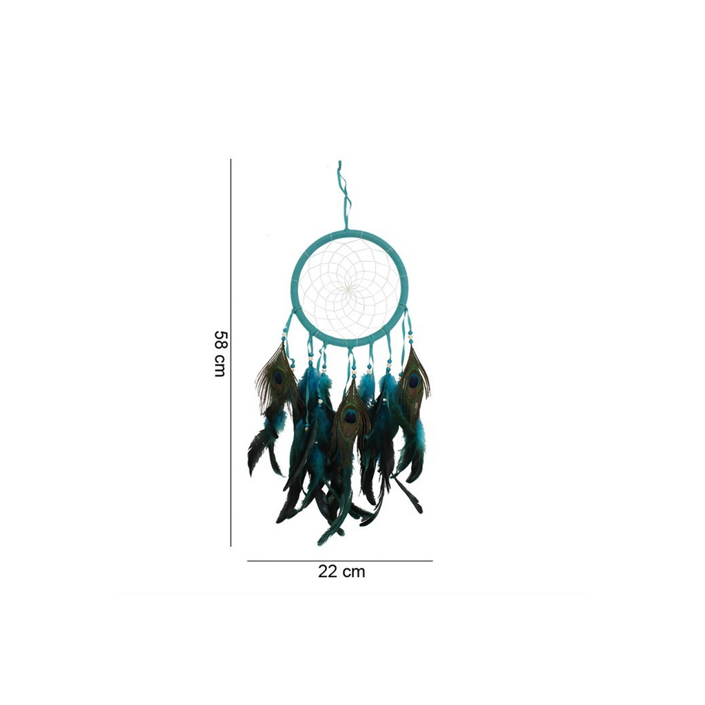 Turquoise Peacock Feather Dreamcatcher product image 2