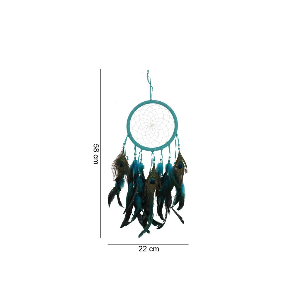 Turquoise Peacock Feather Dreamcatcher product image 2