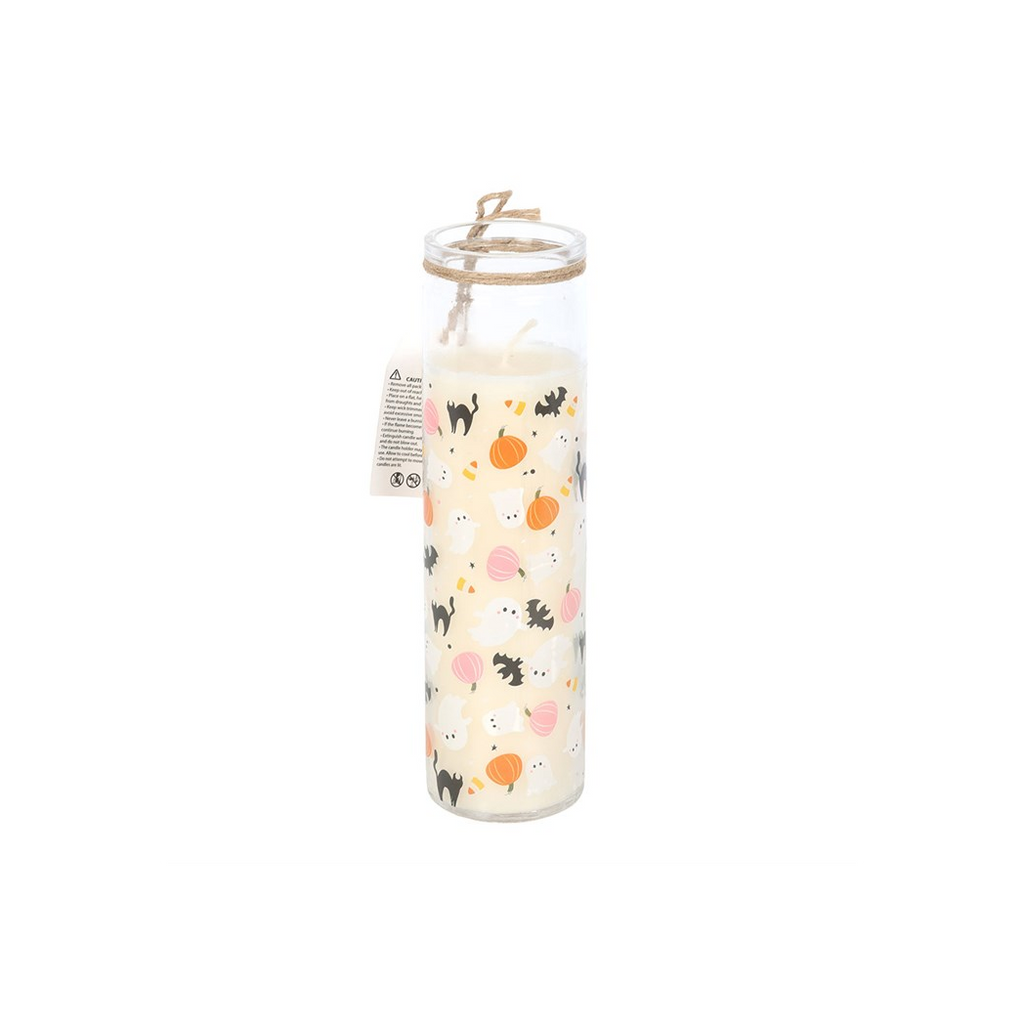 Sweet and Spooky Candy Corn Tube Candle