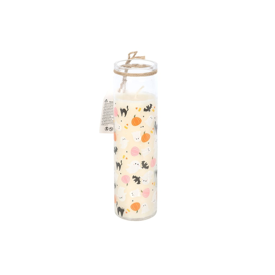 Sweet and Spooky Candy Corn Tube Candle