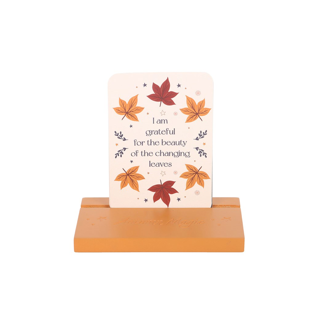 Autumn Magic Affirmation Cards with Wooden Stand