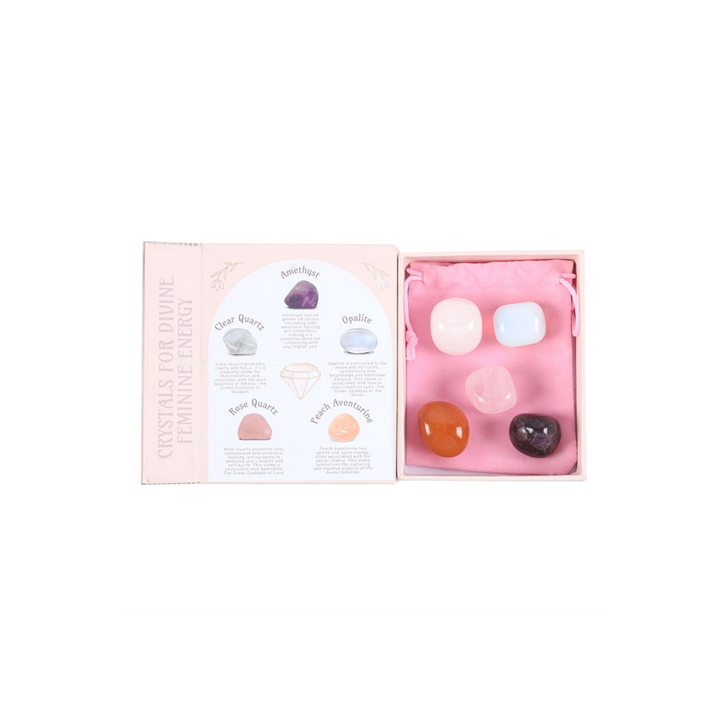 Set of 5 Crystals for Divine Feminine Energy