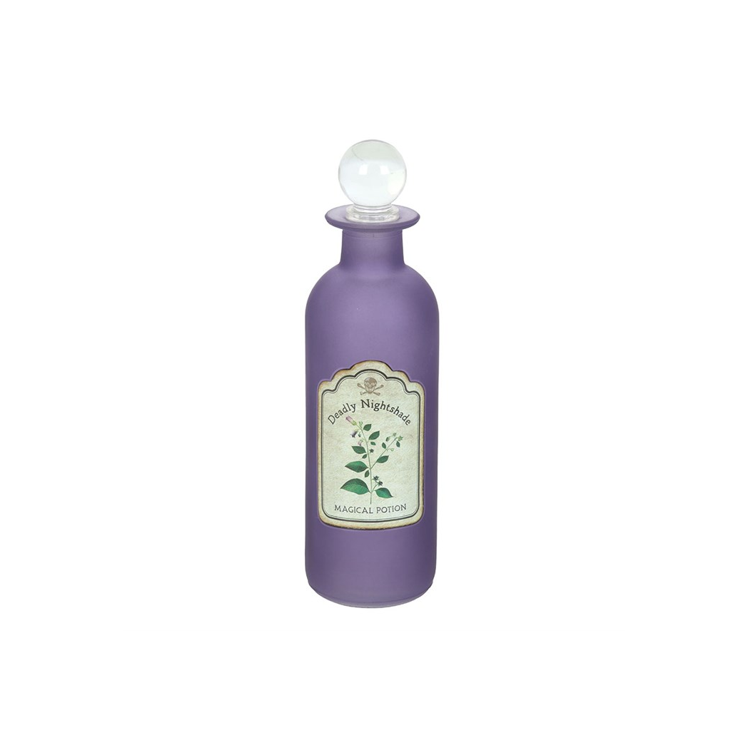 Deadly Nightshade Decorative Glass Potion Bottle