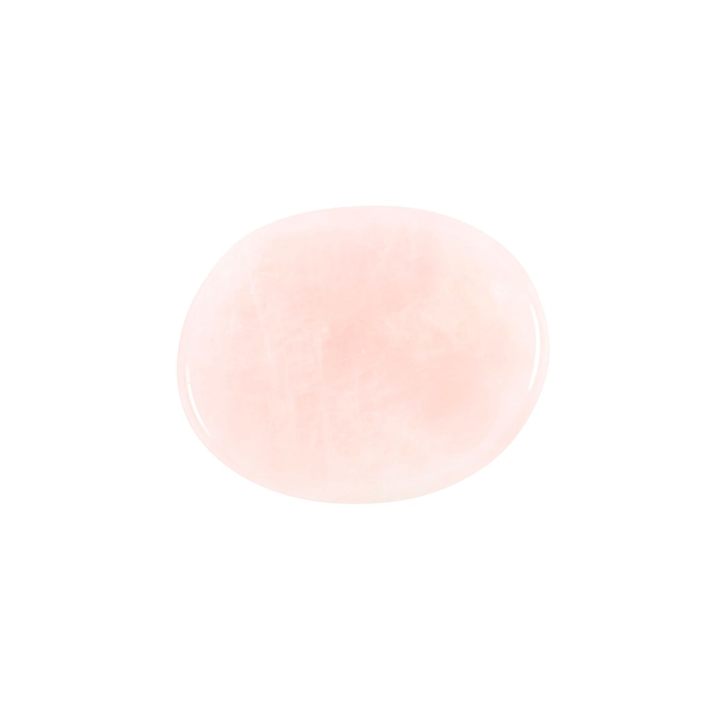 You Are Loved Rose Quartz Crystal Palm Stone